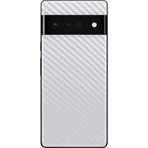 White Carbon Fiber Specialty Texture Material Google Pixel 6 Pro Skin